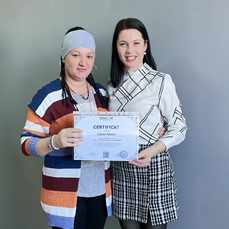 Certificare în domeniul contabil obtinută prin cursurile Educont